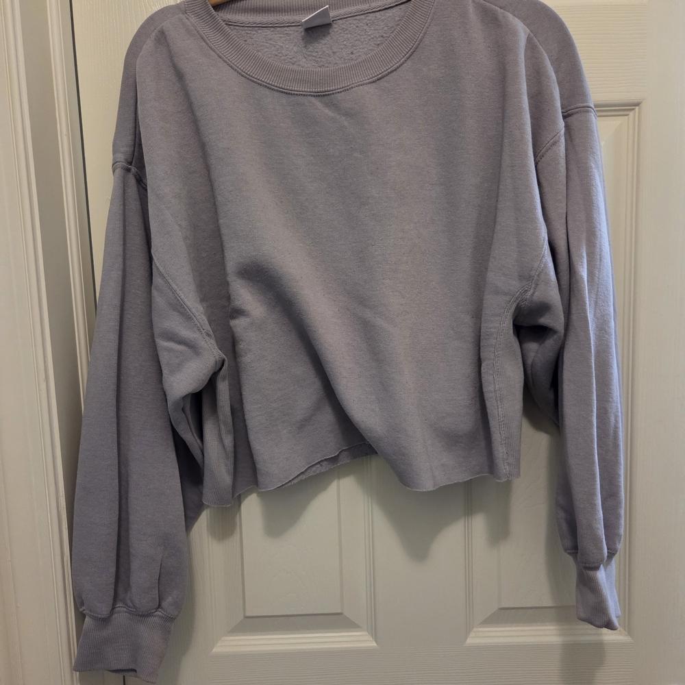 Lavender Cropped Sweatshirt